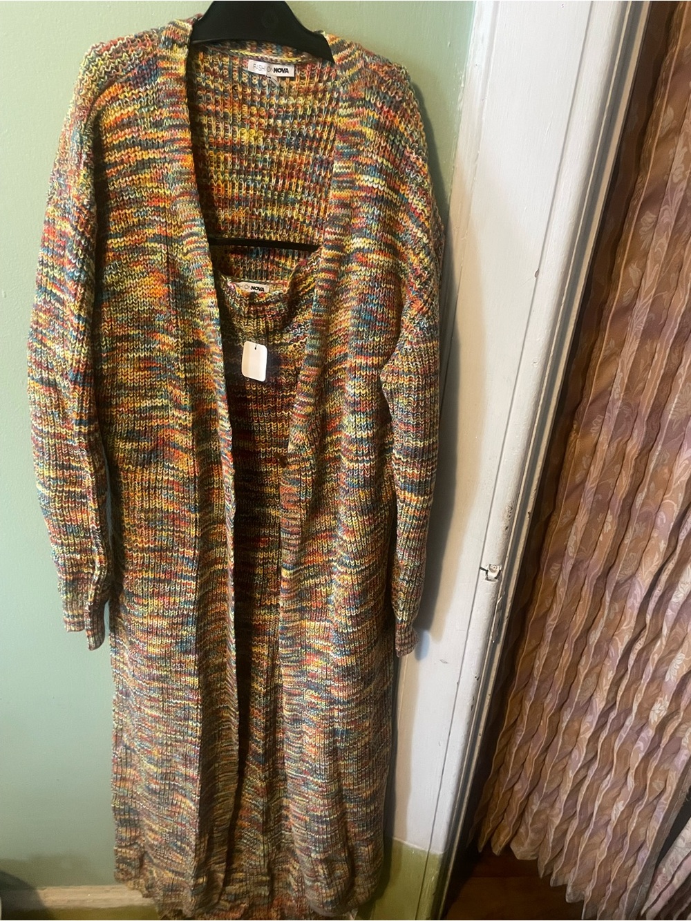 Fashion Nova Multicolor Knit Maxi Dress set